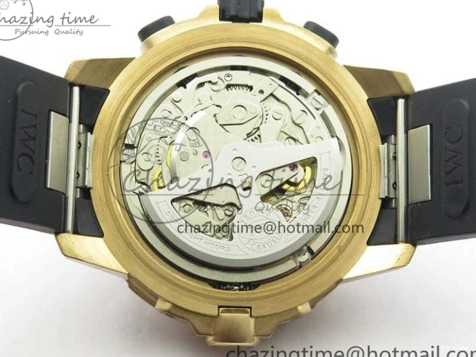 MIROTIME 0125 Aquatimer Chrono IW379503 Bronzo Case V6F 1:1 Best Edition Black Dial on Rubber Strap A Popular 7103